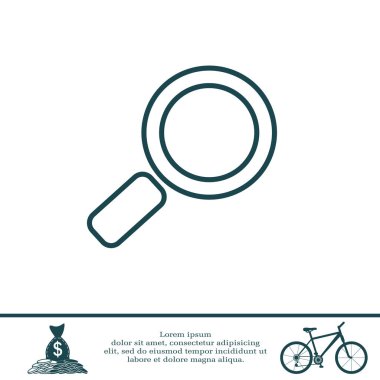 Arama Büyüteç düz simgesi