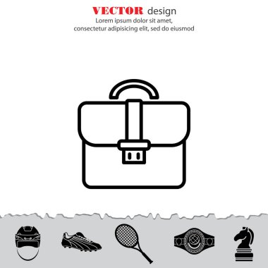 Evrak Çantası Düz Simgesi