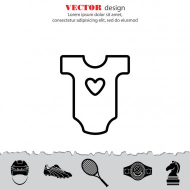 Web satırı simgesi. Bebek giysileri