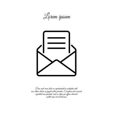 okunmuş ileti düz simgesi