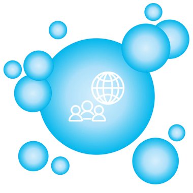 insanlar ve dünya düz simgesi