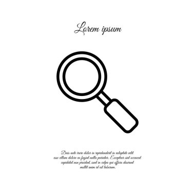 Büyüteç Düz Simgesi