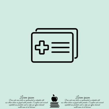 Tıbbi formlar düz simgesi