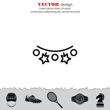 Noel ışıkları düz simgesi