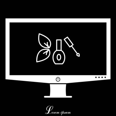 Tırnak cilası düz simgesi