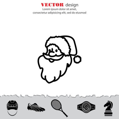 Noel Baba düz simgesi