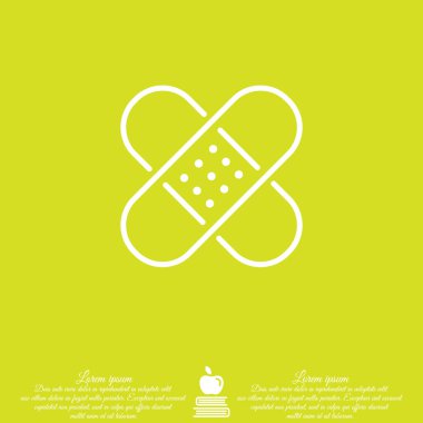 Yapıştırıcı sıva düz simgesi