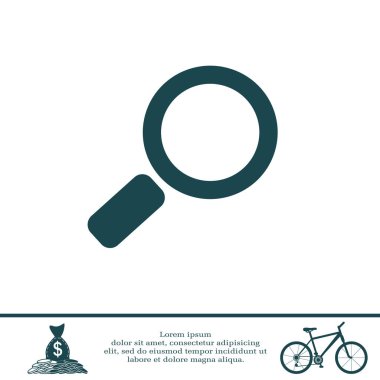 Arama Büyüteç düz simgesi