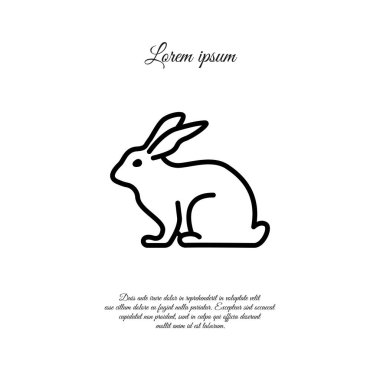 Tavşan düz simgesi