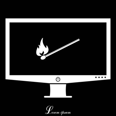 maç ekran düz kutsal kişilerin resmi üstünde yanan