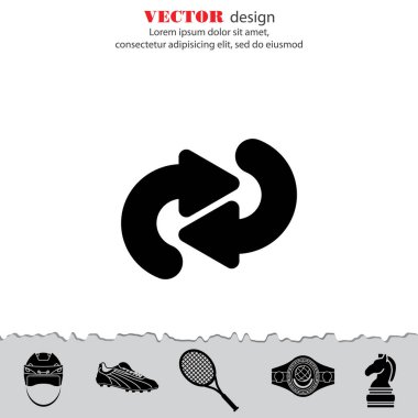 dairesel oklar düz simgesi