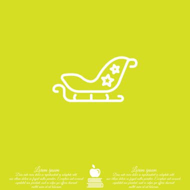 Noel Baba kızağa düz simgesi