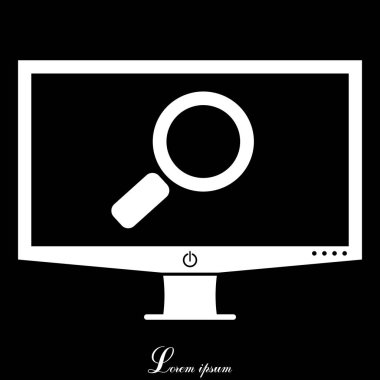 Arama Büyüteç ekran düz simgesini