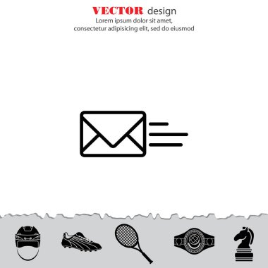 Gönderen ileti düz simgesi