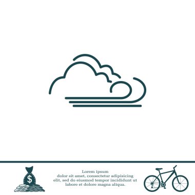 Bulutlu düz simgesi