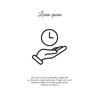 elinde düz simgesi saat