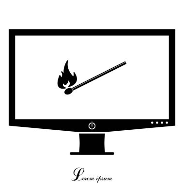 maç ekran düz kutsal kişilerin resmi üstünde yanan