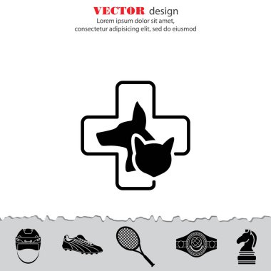 Veteriner ilaçları düz simgesi