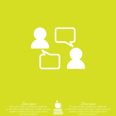 iletişim düz simgesi