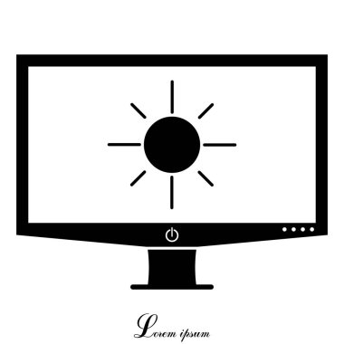 Güneş ekran düz simgesini