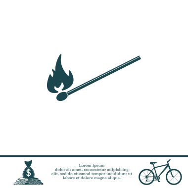 Maç düz simgesini yazma