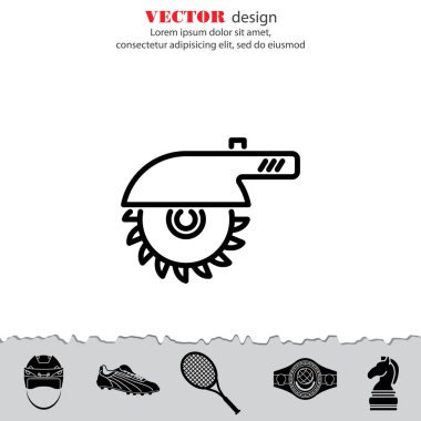 Daire testere düz simgesi