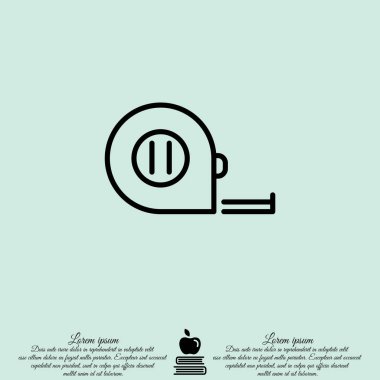 Şerit metre düz simgesi