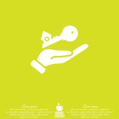 Elinde anahtar simgesi