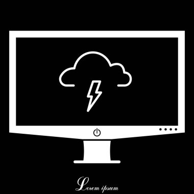 Fırtına düz simgesi