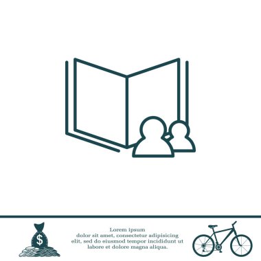 kitap düz simgesi okuyun