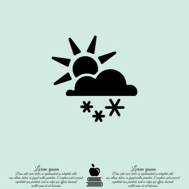 Güneş, bulutların ve kar