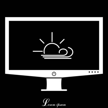 Güneşli, rüzgarlı, gökyüzü simgesi