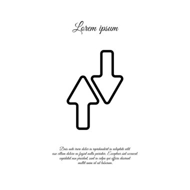 Web satırı simgesi. Oklar