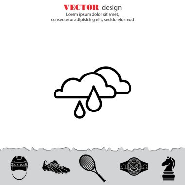 Web simgesi. Yağmur bulutları