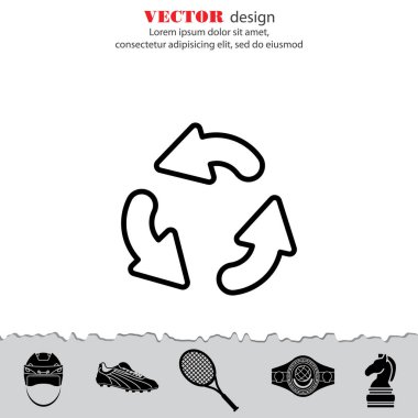 Üç dairesel ok simgesi