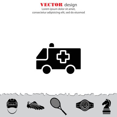 Ambulans çizgisi simgesi