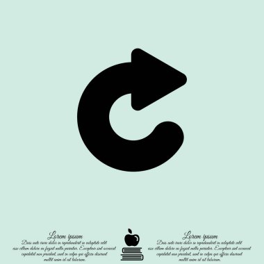 Daire ok web satırı simgesi