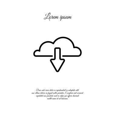 Web satırı simgesi. Bulut upload