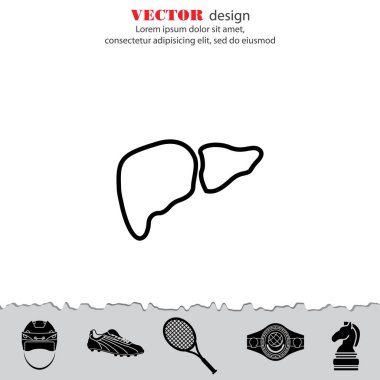 Web satırı simgesi. Karaciğer