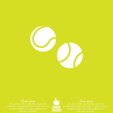 Tenis topları düz simgesi 