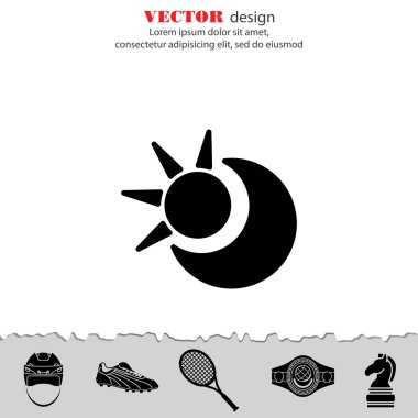 Web simgesi. Güneş ve ay