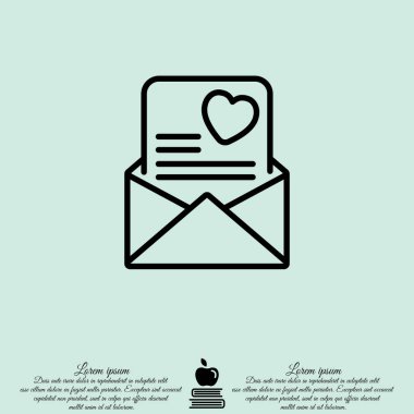 aşk mektubu simgesi