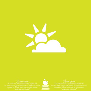 güneş ve bulut simgesi