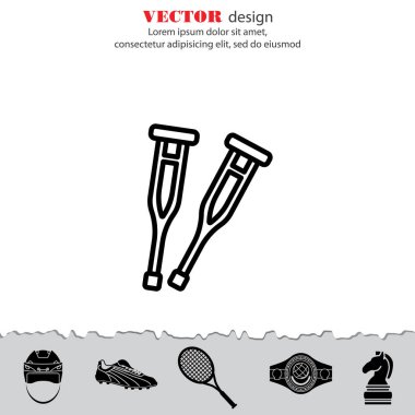 Web satırı simgesi. Koltuk değneği