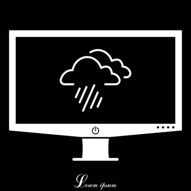 şiddetli yağmur satırı simgesi