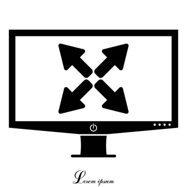 dört yön okları simge