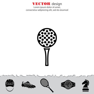 Golf topu tee simgesini