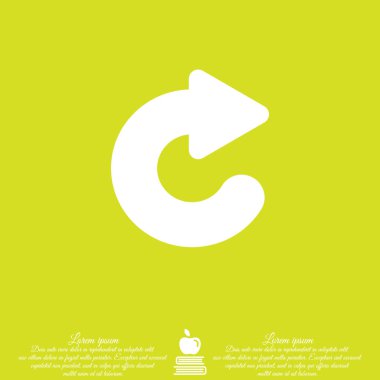 Daire ok web satırı simgesi