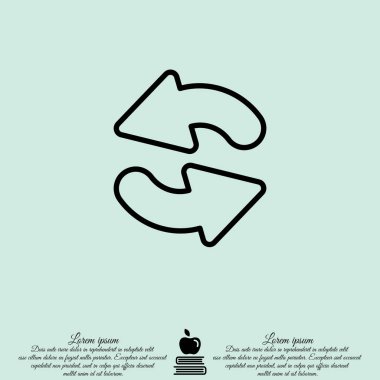 iki dairesel ok simgesi