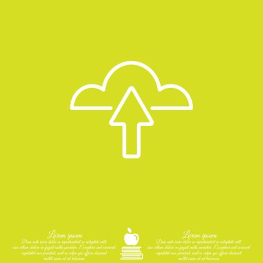 Web satırı simgesi. Bulut upload